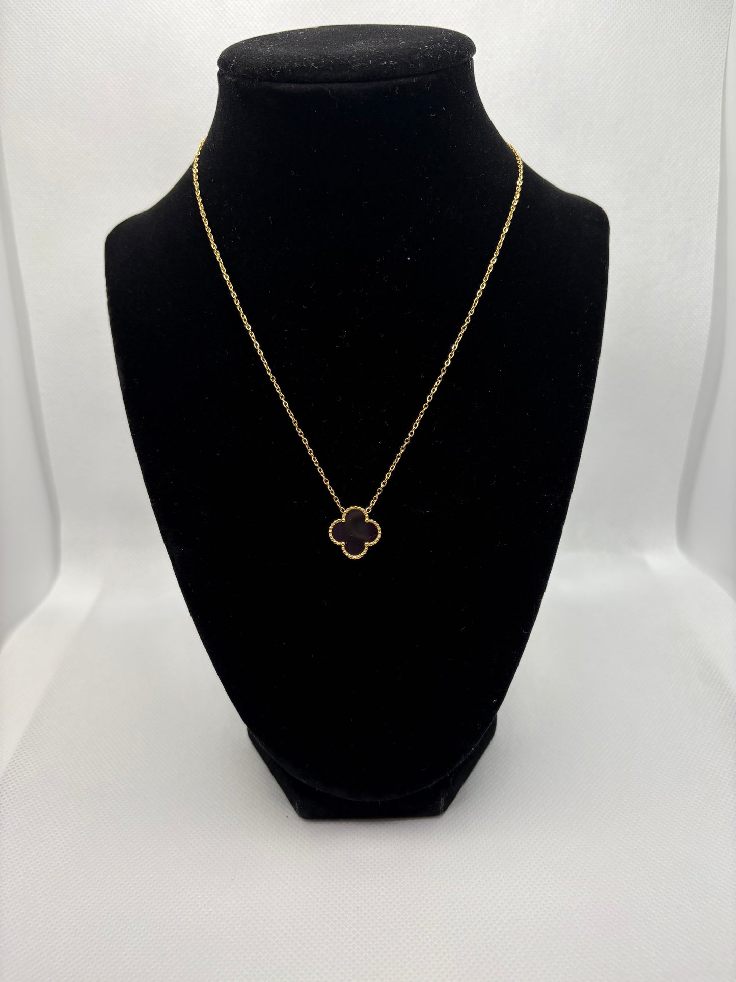 Black clover necklace