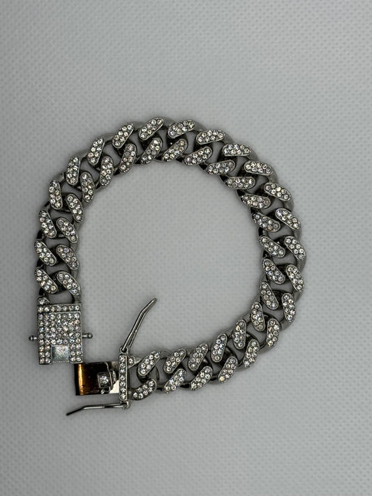 Silver Cuban link bracelet
